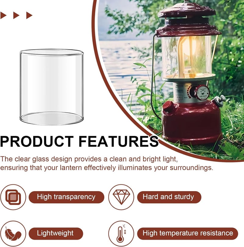 Batator Glass Globe for Dual Fuel Lanterns Replacement - Compatible with Coleman Model 288 Series Propane Lanterns - Crack Resistant Outdoor Lighting Accessories for Camping, Hiking & Emergency Use - Image 4